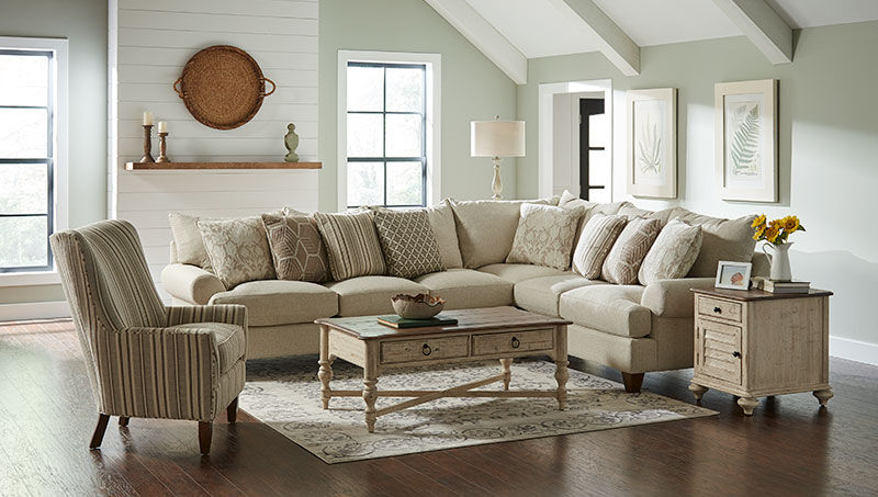 a living room with a couch and a coffee table